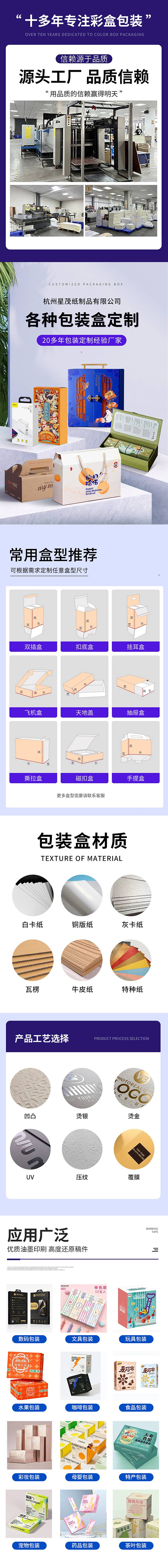化妆品/美妆护肤品/面膜 飞机盒加工 厚度多样可定 星茂纸制品