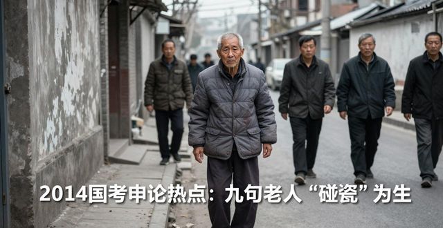 2026国考申论热点:九旬老人碰瓷 为生
