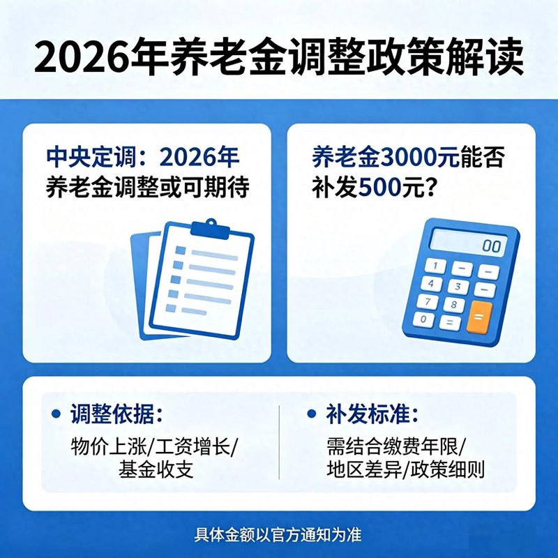 2026年养老金上调消息