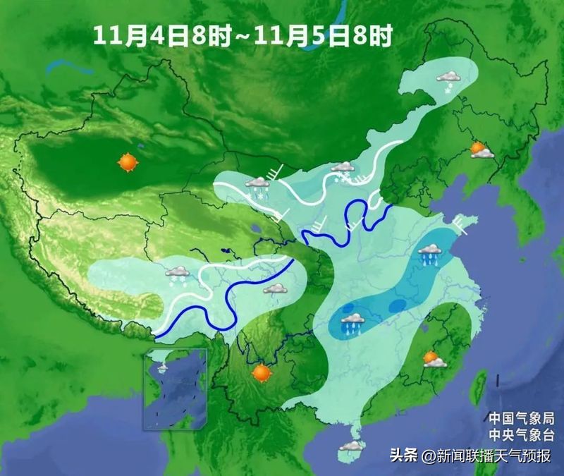 新闻联播天气预报图片