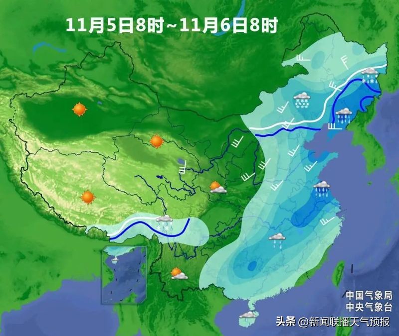 新闻联播天气预报图片