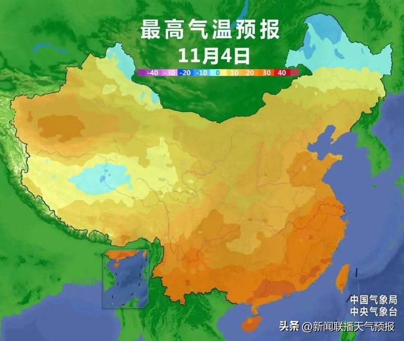 新闻联播天气预报图片