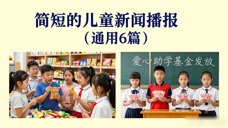少儿新闻播报稿