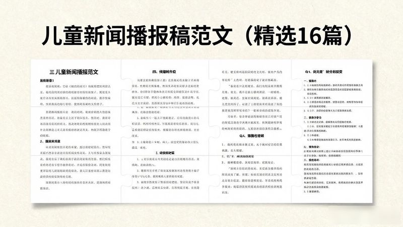 少儿新闻播报稿