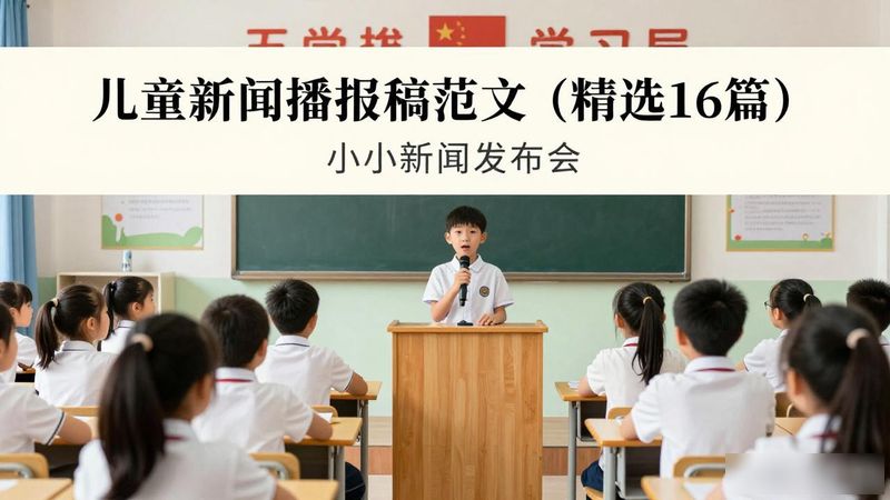 少儿新闻播报稿