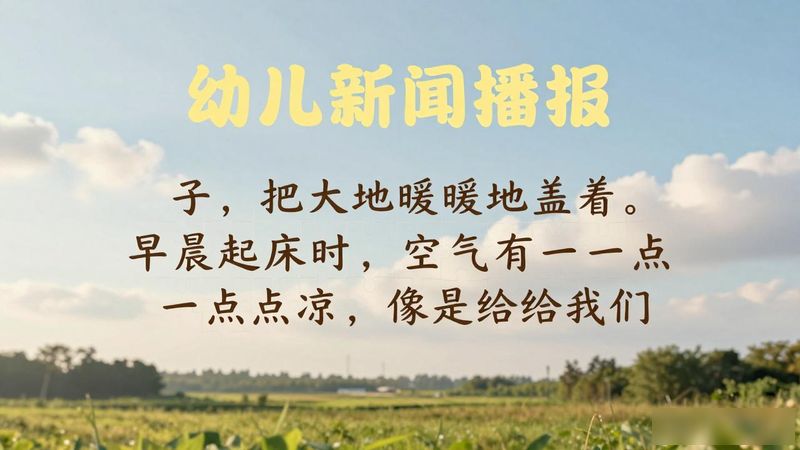 幼儿园新闻小主播内容