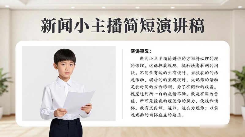 幼儿园新闻小主播内容