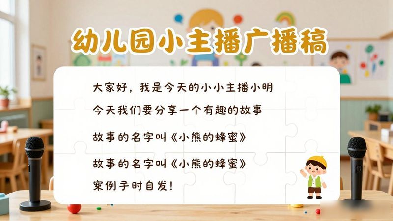 幼儿园新闻小主播内容