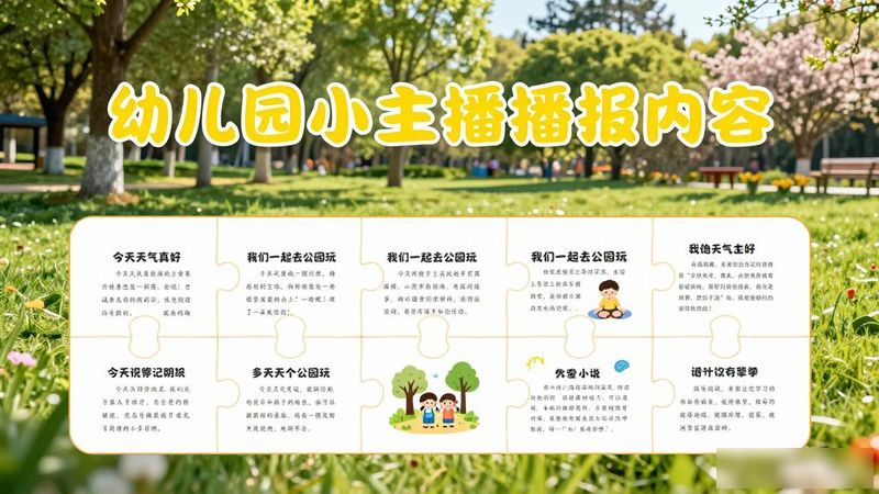 幼儿园新闻小主播内容