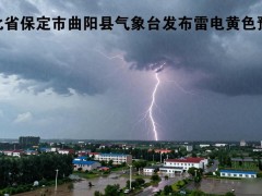 河北省保定市曲阳县发布雷电黄色预警信号