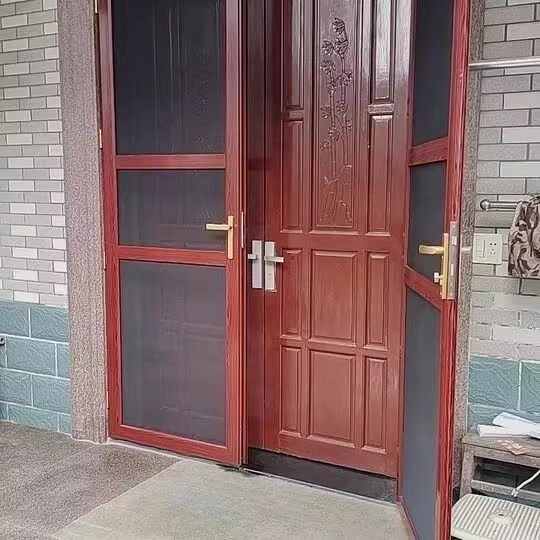 平开纱门金刚网客厅店铺阳台落地推拉门纱窗入户门防盗别墅沙厂家(图13)