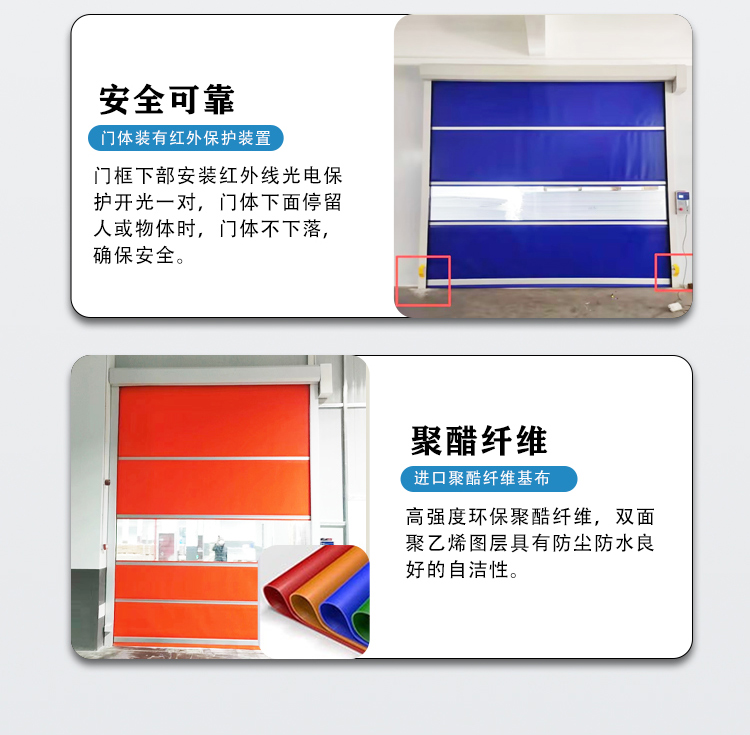 快速卷帘门快卷门pvc电自动感应升降门无尘车间透明工业厂快速门(图8)