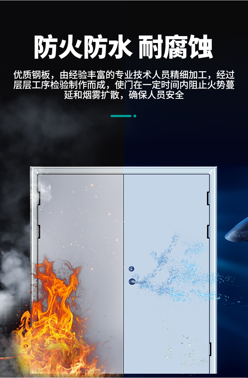 防火门厂家直销钢制防火门甲级乙级消防门安全钢质工程防火门定制(图17)