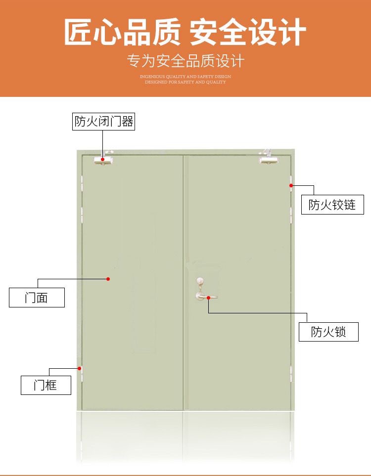防火门厂家直销钢制木制甲乙丙级消防安全门工程防火门现货定制(图5)