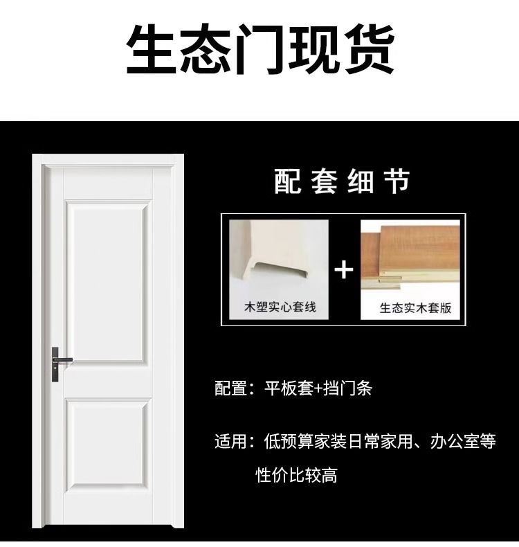 木门卧室门房间门环保生态门内实木复合套装门免漆门现货当天发(图3)