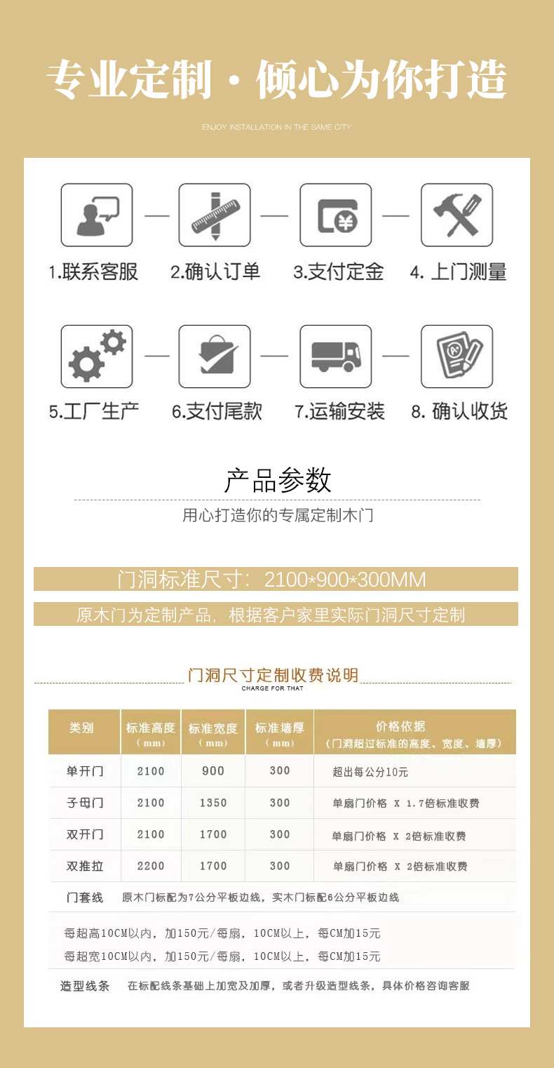 实木门卧室门橡木烤漆门房间门全实木门别墅套装门室内门新中式(图38)