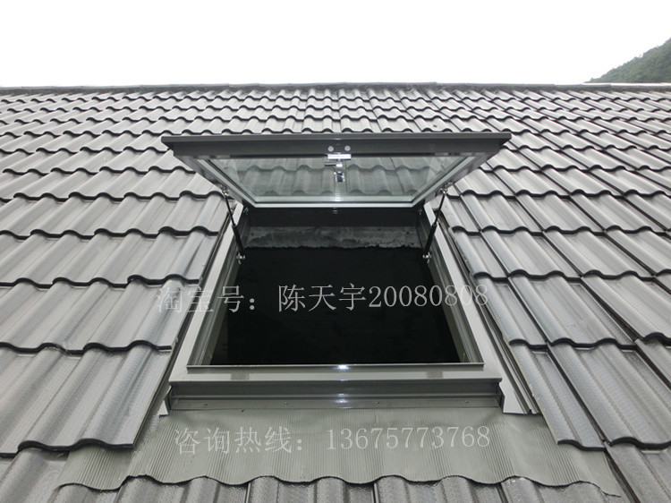 加厚铝合金斜坡屋顶天窗木头房顶阁楼老虎窗平屋面阳光房手动电动(图19)