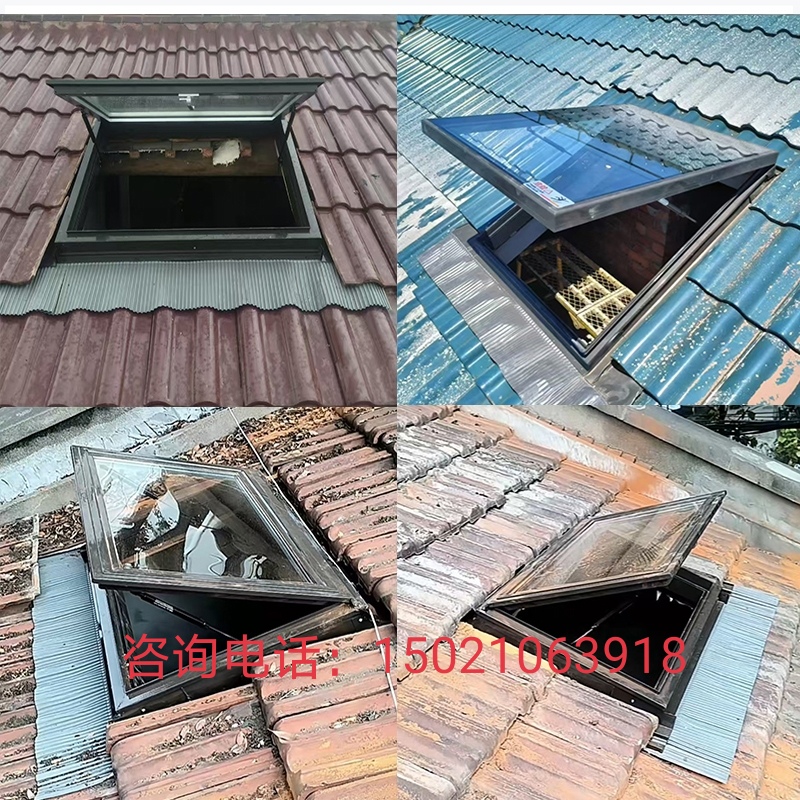 屋顶天窗铝合金屋顶天窗加厚楼顶老虎窗阳光房天窗地下室采光天窗(图4)
