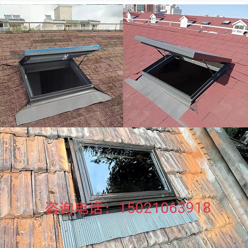屋顶天窗铝合金屋顶天窗加厚楼顶老虎窗阳光房天窗地下室采光天窗(图5)