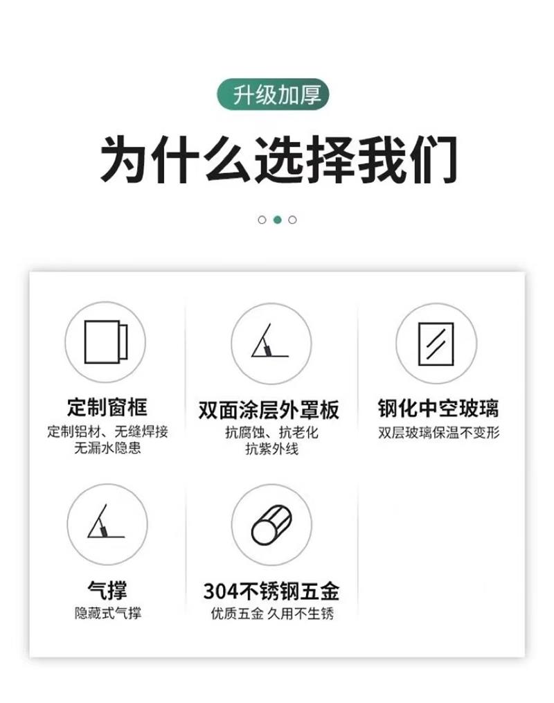加厚铝合金斜屋顶天窗平顶房阳光房阁楼天窗盖地下室采光井老虎窗(图19)