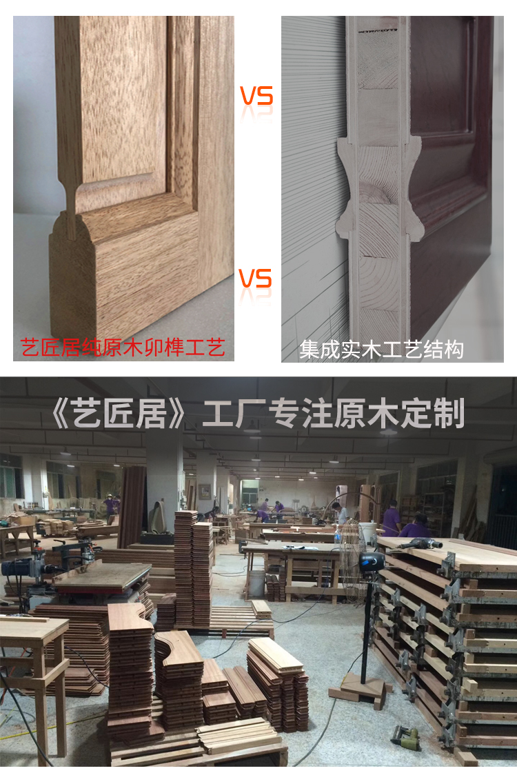 艺匠居纯原木门室内门美式全实木门胡桃木新中式烤漆房间门卧室门(图34)