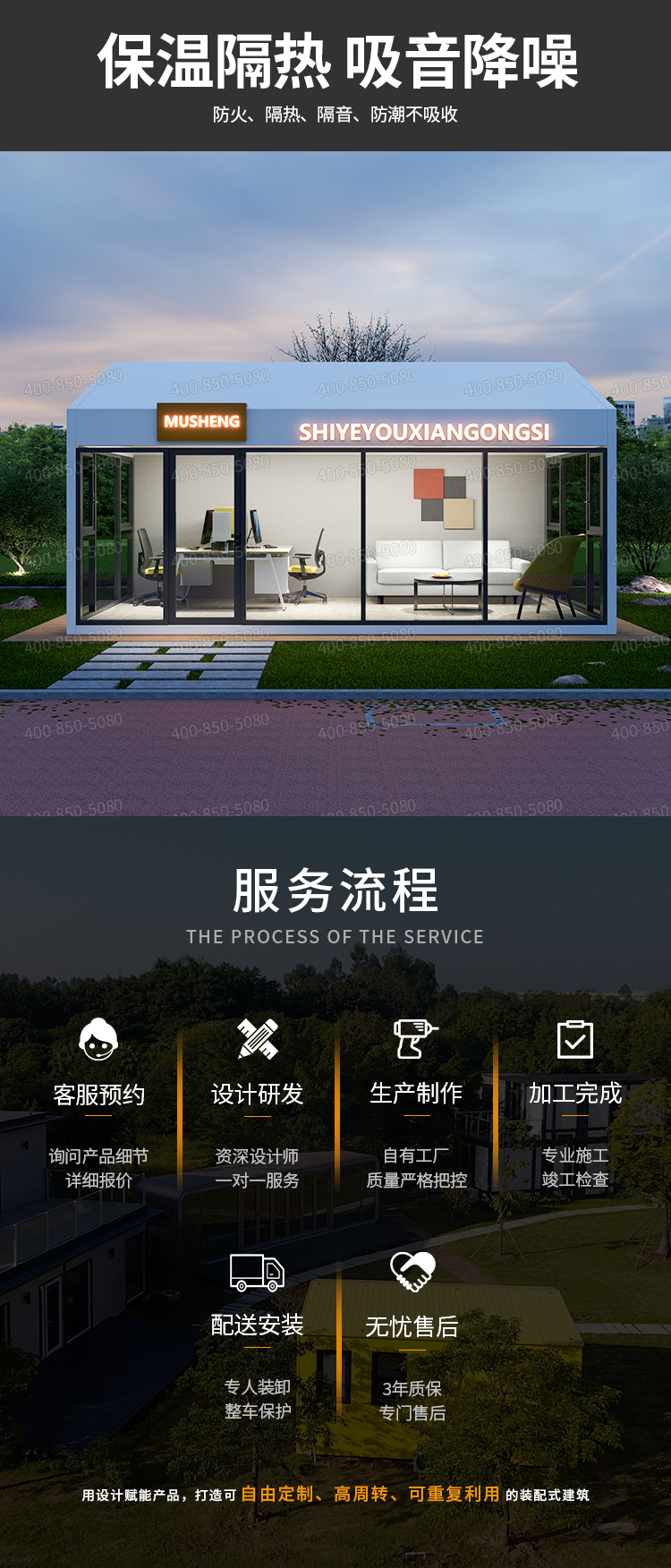 定制户外办公室展厅特色度假屋民宿房可移动阳光房创意售货亭商铺(图7)