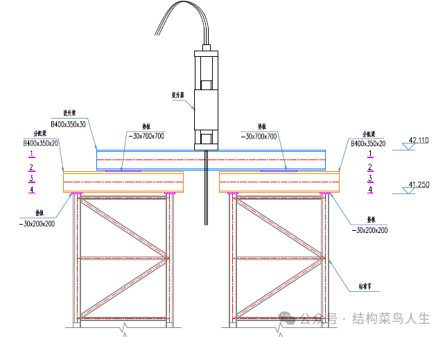 V80 大跨度钢结构安装工艺(三)整体提升(图11) 网架的施工方案怎么写_方案网架安装规范_网架安装方案
