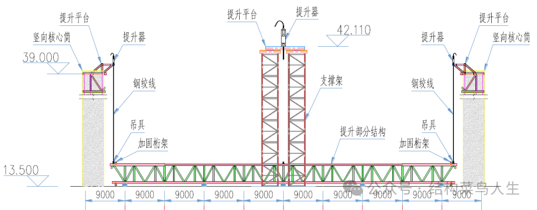 V80 大跨度钢结构安装工艺(三)整体提升(图15) 方案网架安装规范_网架安装方案_网架的施工方案怎么写
