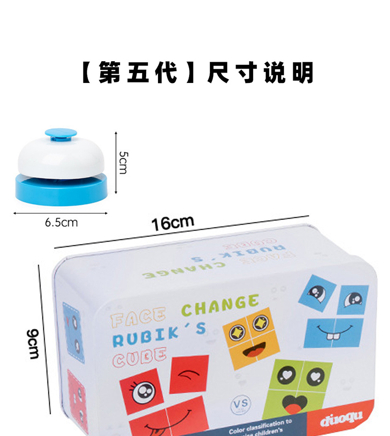 趣味你哭我笑表情笑脸变脸魔方积木拼图儿童益智亲子互动桌游玩具(图14)