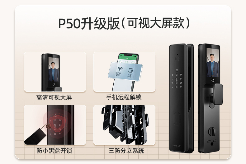 WL王力防盗门入户门进户门高端定制别墅大门24年新款防盗门A100(图51)