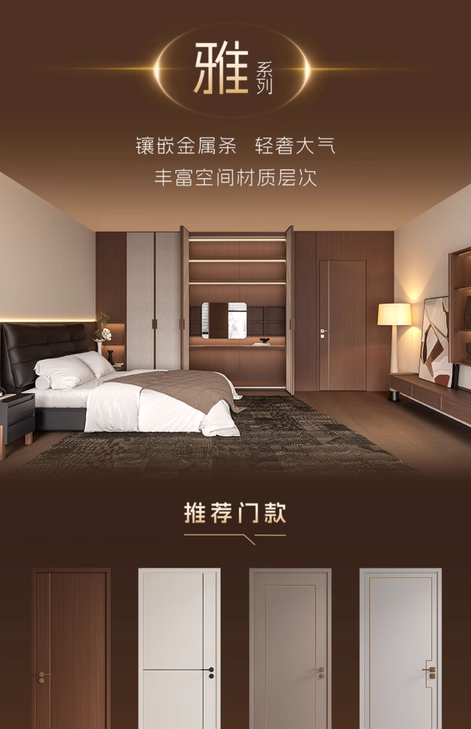 尚品宅配定制入户卧室门木门室内门折叠门实木复合门静音门房门(图8)