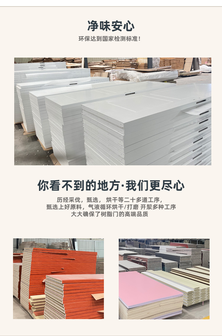 木塑门树脂门高分子转印门酒店客房门公寓门套装门防水防潮防白蚁(图4)