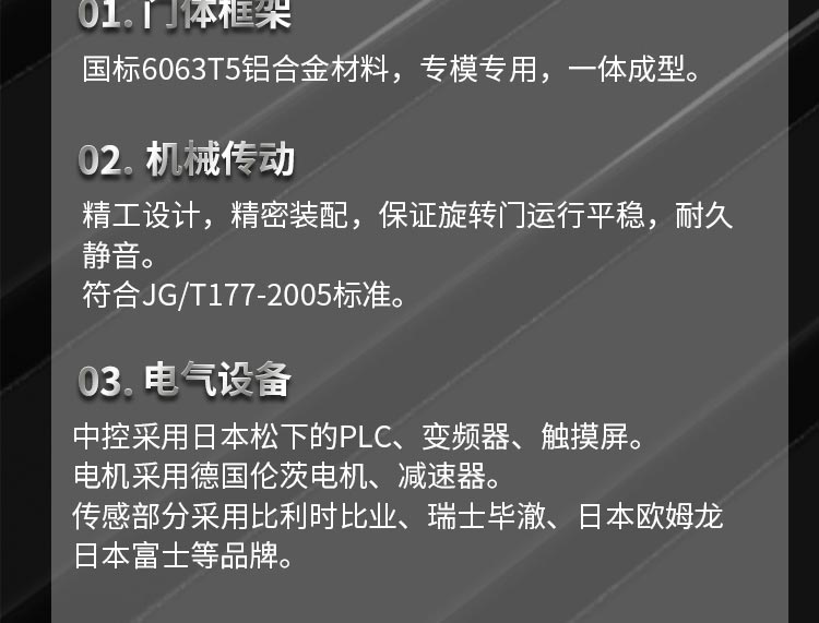 中轴旋转门酒店两翼三翼电动旋转门玻璃商务楼自动感应门肯德基门(图6)
