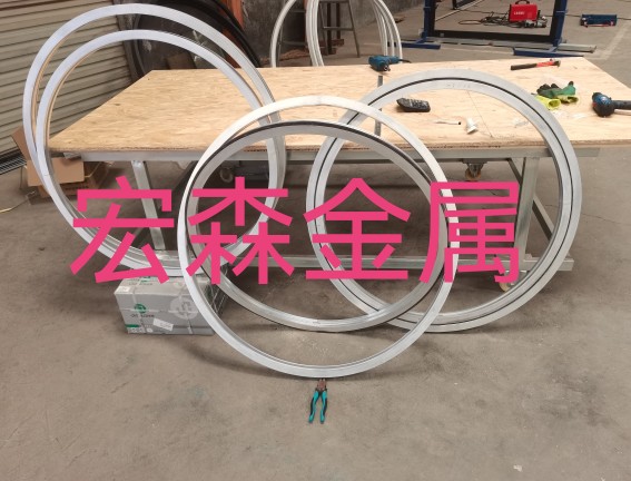 拱形网红门旋转门服装店中轴钢化圆弧拱形360度铝合金玻璃门定制(图15)