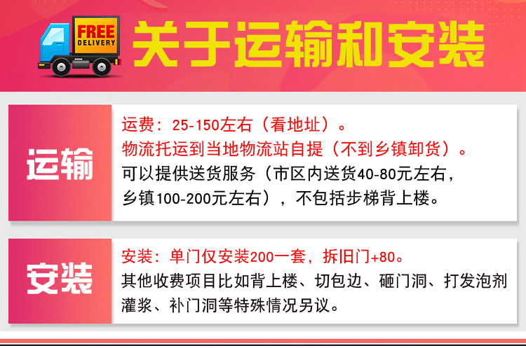 十公分丁级防盗门防晒防锈钢质门入户门家用进户门带气窗出租房门(图1)