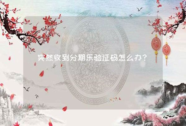 突然收到分期乐验证码怎么办？,第1张