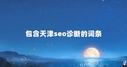 包含天津seo诊断的词条