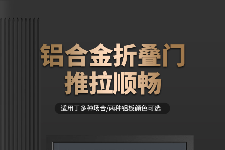 铝合金折叠门推拉门隐形隔热空调房隔断门厨房卫生间卧室门防盗锁(图4)