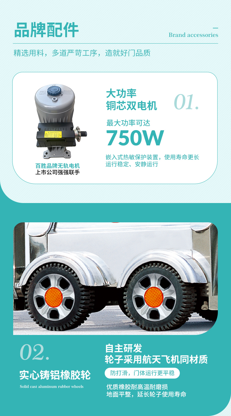 智能电动伸缩门不锈钢工地学校工厂无轨遥控推拉门折叠分段平移门(图8)
