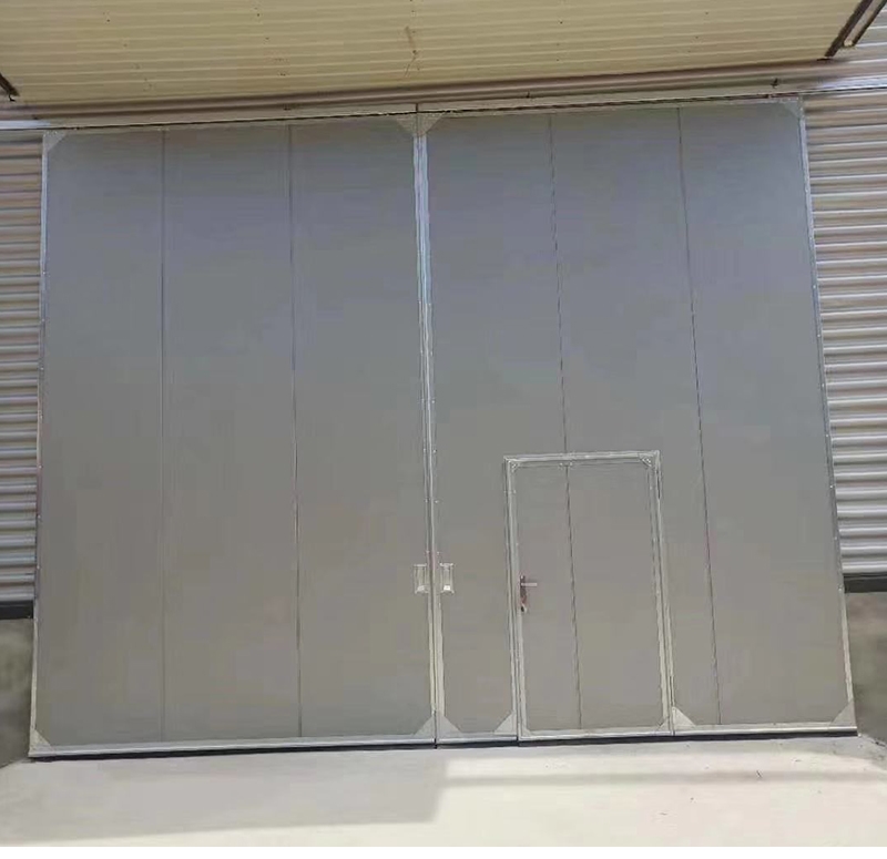 彩钢门岩棉工厂夹芯彩钢板电动门工业平开门定制工业门厂房铝合金(图9)