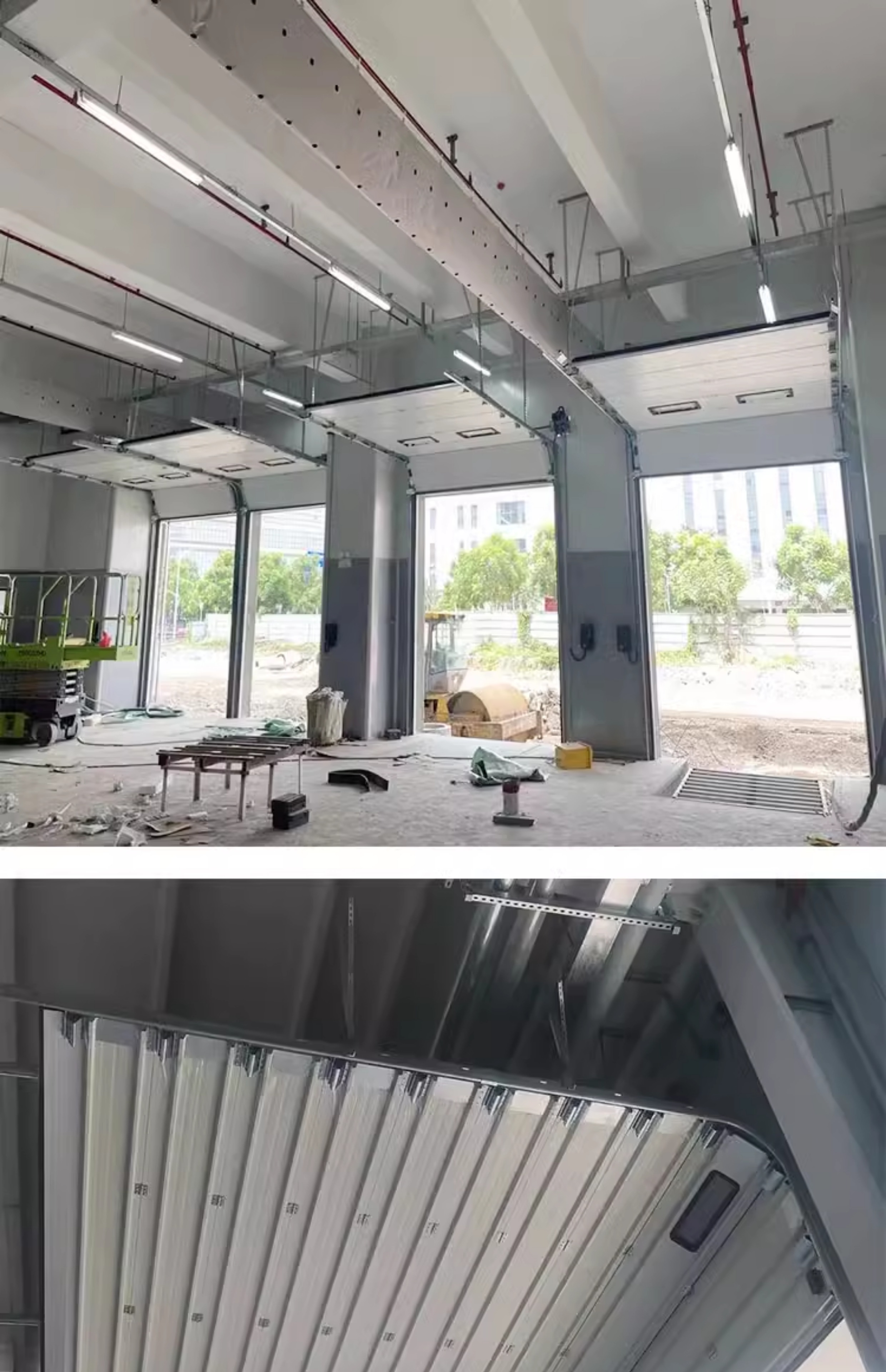 工业提升门垂直快速钢制厂房滑升门抗风保温物流冷仓库翻板提升门(图11)