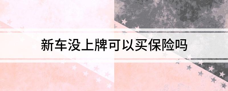 车子没上牌保险_车子保险上牌没买怎么办_买车险时没上牌