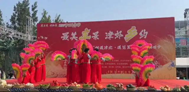 天津市北辰区青盛河畔农庄 庆丰收活动 乡村振兴_天津晶宝农庄观光采摘二日游