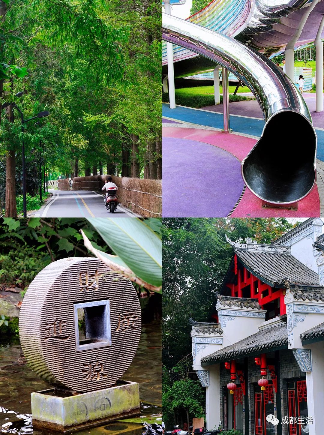 成都周边绝美林荫绿道,超适合一日游!(图2) 青杠树村旅游攻略_成都骑行路线_成都周边钓鱼烧烤的地方
