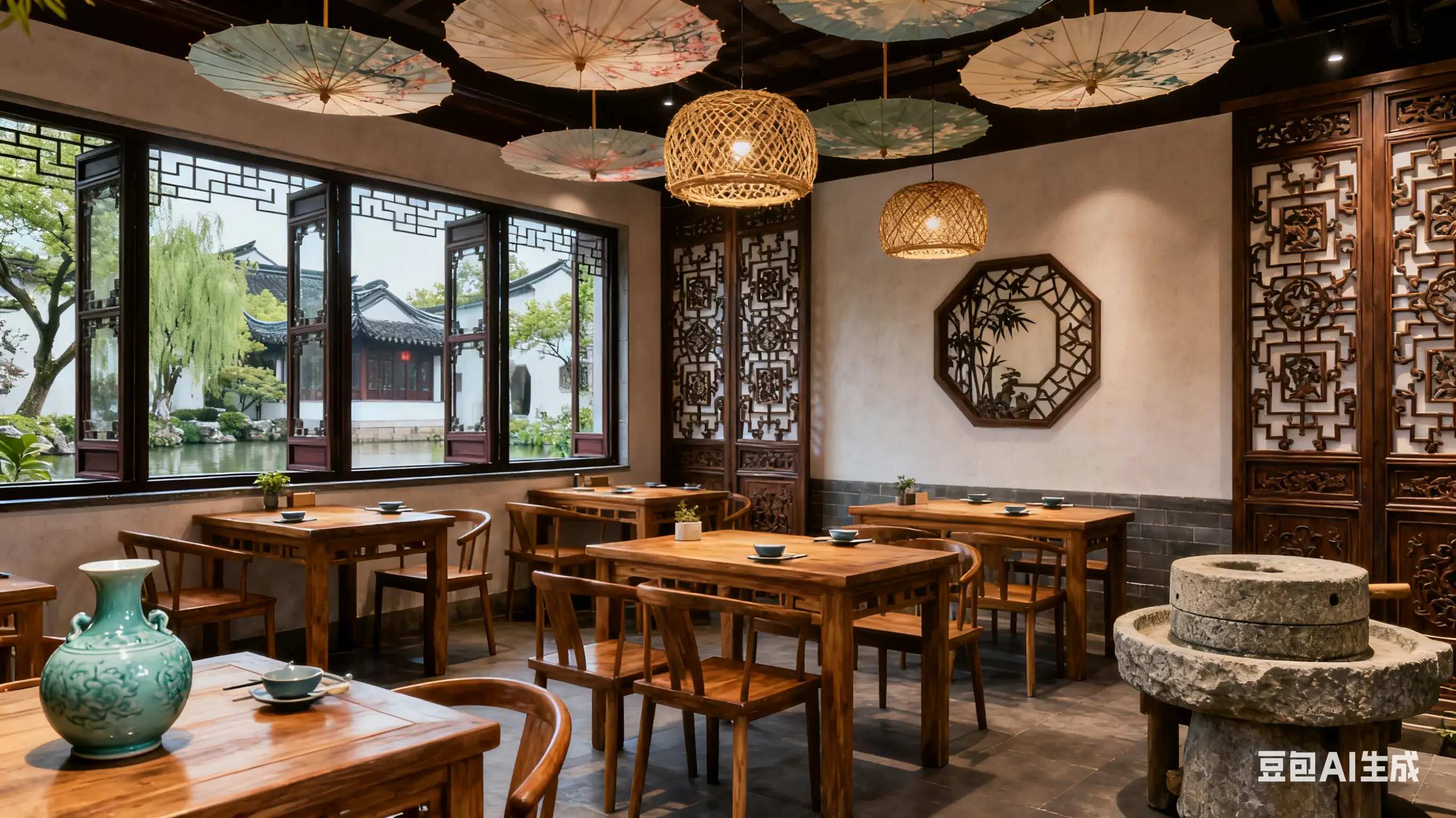 杭州小餐馆装修避坑!5家特色公司帮你留客(图7) 餐饮店面装饰设计图片_杭州小餐馆特色装修公司推荐_花万里设计公司