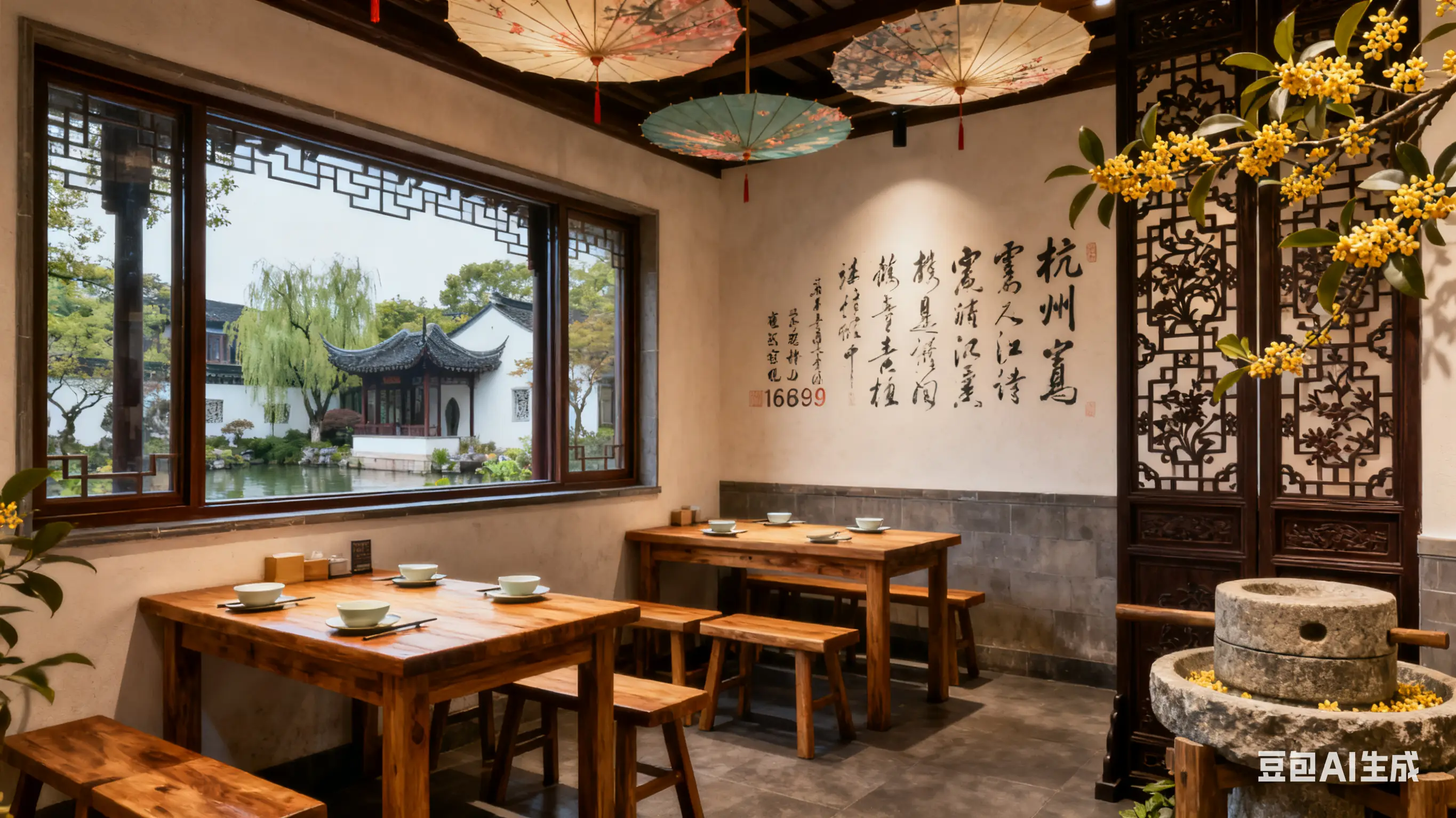 杭州小餐馆装修避坑!5家特色公司帮你留客(图8) 杭州小餐馆特色装修公司推荐_餐饮店面装饰设计图片_花万里设计公司