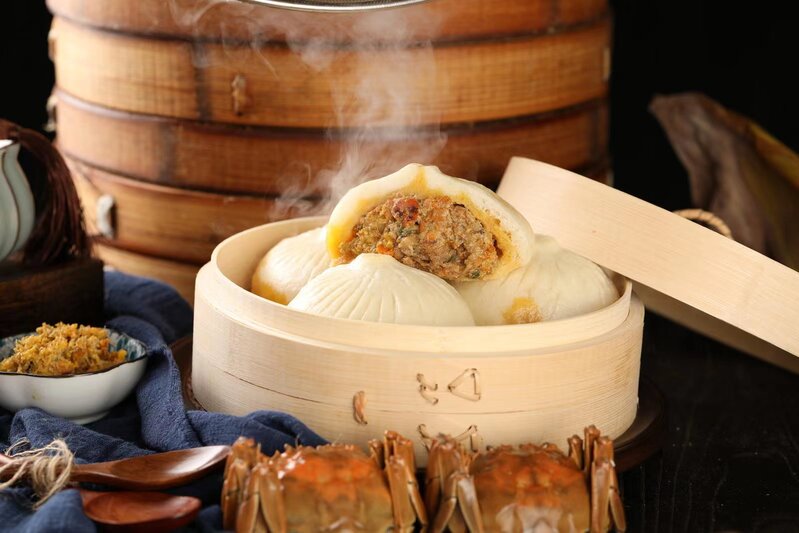 吃螃蟹、品汤包、体验水城慢生活,四条线路玩转泰州(图3) 靖江蟹黄汤包美食推广_泰州特色美食推荐_泰州美食旅游季
