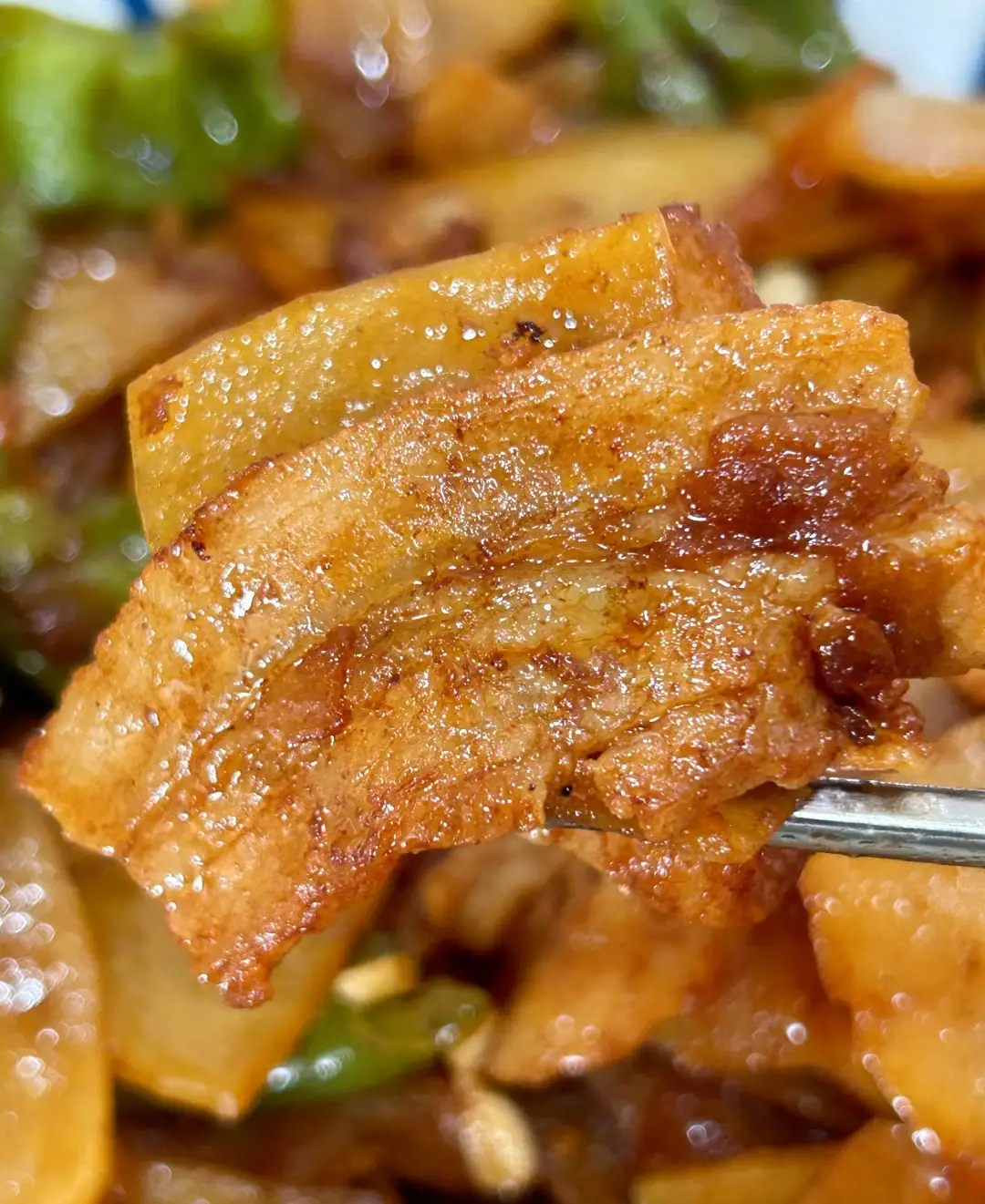五花肉炒土豆片